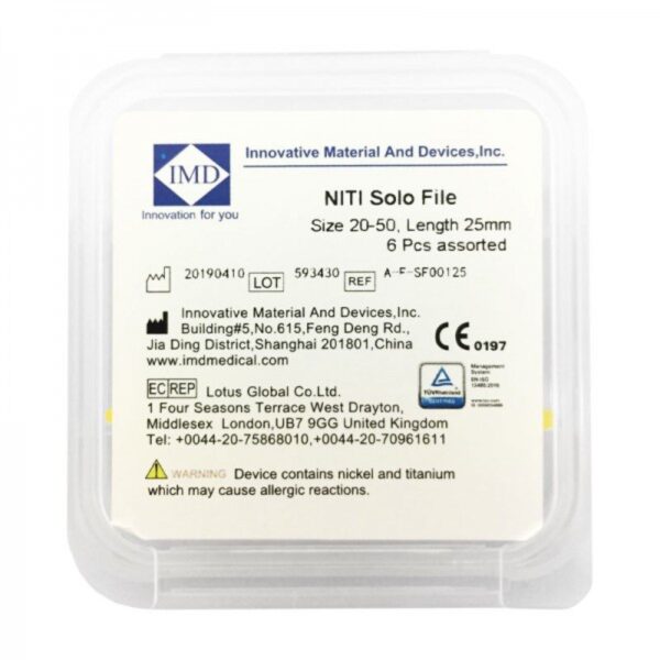 فایل روتاری IMD NITI MSolo Rotary File - فایل روتاری 6 عددی IMD - فایل روتاری برند IMD - خرید و قیمت فایل روتاری - خانه الماس - دندانت