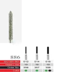 فرز الماسی دسته نقره ای BTM مدل Cylinder End Conical 135′ 886