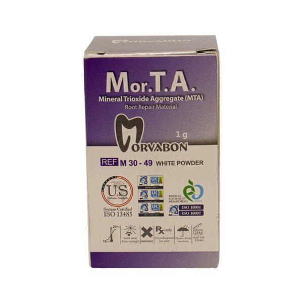 پودر اِم تی اِی 1 گرمی Morvabon MTA Cement - پودر اِم تی اِی مروابن - پودر اِم تی اِی - MTA Cement برند Morvabon - دندانت - خانه الماس - دندال
