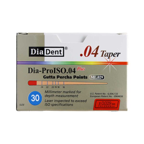 کن گوتا پرکا مدرج تیپر 4% Dia Dent - گوتا پرکا مدرج تیپر 4% برند دیادنت - خرید و قیمت کن گوتا پرکا مدرج تیپر 4 درصد - Gutta Percha Points