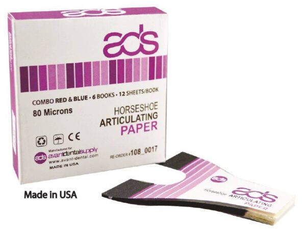 کاغذ آرتیکولاسیون ads - کاغذ آرتیکولاسیون - Articulating Paper Horseshoe - خرید تجهیزات دندانپزشکی - فروشگاه تجهیزات دندان پزشکی خانه الماس