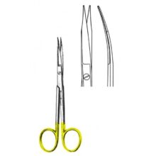 قیچی جراحی سرکج دسته طلایی Dental Device - خرید و قیمت قیچی دسته طلایی - قیچی الماسه - فروشگاه دندانپزشکی آنلاین خانه الماس