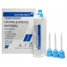 روکش موقت آکریلی به همراه 10 عدد میکسینگ تیپ Temp. C&B Material برند Master Dent