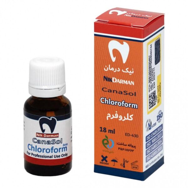 کاناسول کلروفرم نیک درمان - کلروفرم ۱۸ میل Canasol Chloroform - کاناسول کلروفرم - محلول کلروفرم - فروشگاه تجهیزات دندان پزشکی خانه الماس