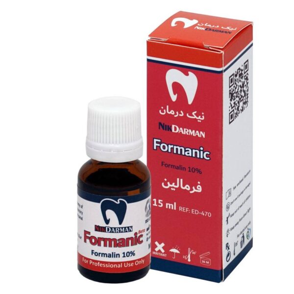 فرمالین نیک درمان - محلول فرمالین 10% نیک درمان - فروشگاه تجهیزات دندانپزشکی آنلاین خانه الماس - خرید لوازم دندانپزشکی