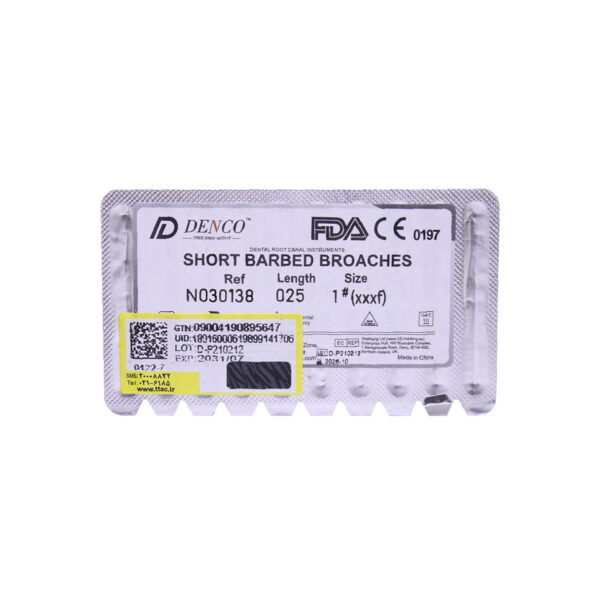 باربروچ طول 25 برند Denco ، خرید باربروچ با کمترین هزینه Barbed Broaches ، خرید باربروچ برند دنکو ، خرید و قیمت باربروچ طول 25 ، خانه الماس