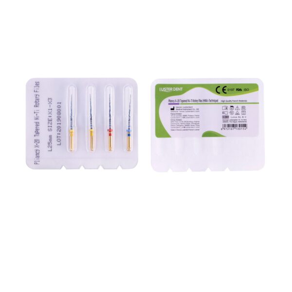 خرید و قیمت فایل روتاری 25 میل 4 عددی Lusterdent - قیمت و خرید فایل روتاری برند لاستردنت - تجهیزات دندانپزشکی خانه الماس - دندانت - دندال