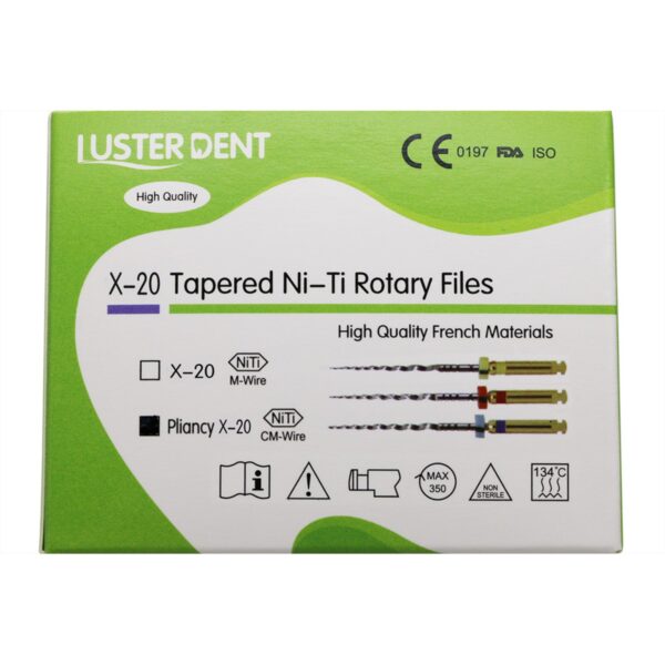 خرید و قیمت فایل روتاری 25 میل 4 عددی Lusterdent - قیمت و خرید فایل روتاری برند لاستردنت - تجهیزات دندانپزشکی خانه الماس - دندانت - دندال