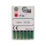 قیمت و خرید H فایل طول 25 Thomas - خرید و قیمت خرید و قیمت H فایل توماس - خرید تجهیزات دندانپزشکی خانه الماس -فروش انواع فایل دستی دندانپزشکی