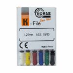 K فایل طول 25 - K File - فایل دستی K طول 25 و 31 THOMAS - فروش لوازم مطب دندانپزشکی - خانه الماس - مواد و وسایل دندانپزشکی