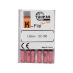 خرید و قیمت K فایل طول 25 Thomas - فایل دستی THOMAS - فروش لوازم مطب دندانپزشکی - خانه الماس - وسایل دندانپزشکی - K فایل طول 25 برند توماس