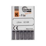 خرید و قیمت K فایل طول 25 Thomas - فایل دستی THOMAS - فروش لوازم مطب دندانپزشکی - خانه الماس - وسایل دندانپزشکی - K فایل طول 25 برند توماس