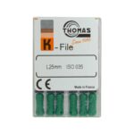 خرید و قیمت K فایل طول 25 Thomas - فایل دستی THOMAS - فروش لوازم مطب دندانپزشکی - خانه الماس - وسایل دندانپزشکی - K فایل طول 25 برند توماس