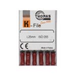 خرید و قیمت K فایل طول 25 Thomas - فایل دستی THOMAS - فروش لوازم مطب دندانپزشکی - خانه الماس - وسایل دندانپزشکی - K فایل طول 25 برند توماس