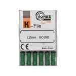 خرید و قیمت K فایل طول 25 Thomas - فایل دستی THOMAS - فروش لوازم مطب دندانپزشکی - خانه الماس - وسایل دندانپزشکی - K فایل طول 25 برند توماس