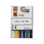 خرید و قیمت K فایل طول 25 Thomas - فایل دستی THOMAS - فروش لوازم مطب دندانپزشکی - خانه الماس - وسایل دندانپزشکی - K فایل طول 25 برند توماس