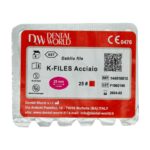 K فایل طول 25 Dental World - خرید K فایل طول 25 با بالاترین کیفیت - فروشگاه تجهیزات دندانپزشکی - فروشگاه دندانپزشکی آنلاین خانه الماس - دندال
