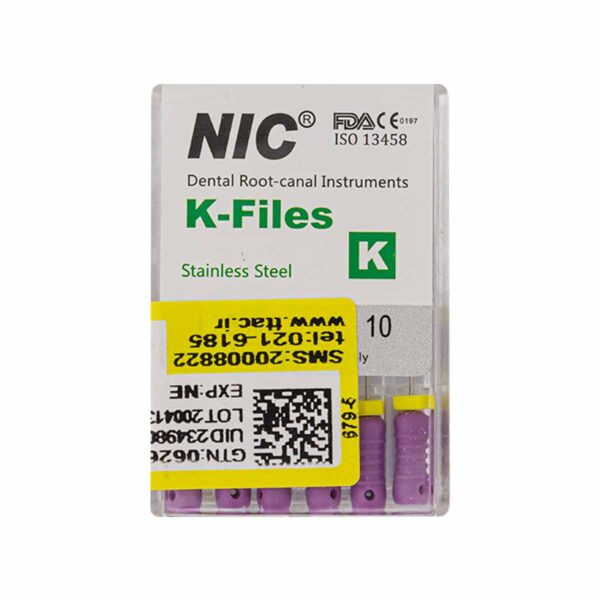 قیمت و خرید K فایل طول 25 Nik - فایل دستی K طول 25 - فروشگاه تجهیزات دندانپزشکی - تجهیزات دندانپزشکی خانه الماس - فروش انواع فایل دستی