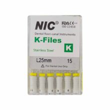 قیمت و خرید K فایل طول 25 Nik - فایل دستی K طول 25 - فروشگاه تجهیزات دندانپزشکی - تجهیزات دندانپزشکی خانه الماس - فروش انواع فایل دستی