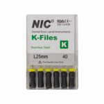 قیمت و خرید K فایل طول 25 برند NIC - فایل دستی K طول 25 - فروشگاه تجهیزات دندانپزشکی - تجهیزات دندانپزشکی خانه الماس - فروش انواع فایل دستی دندانپزشکی