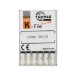 K فایل طول 31 Thomas - فایل دستی K طول 25 و 31 THOMAS - فروش لوازم مطب دندانپزشکی - خرید تجهیزات دندانپزشکی خانه الماس - دندانت - دندال