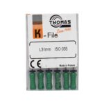 K فایل طول 31 Thomas - فایل دستی K طول 25 و 31 THOMAS - فروش لوازم مطب دندانپزشکی - خرید تجهیزات دندانپزشکی خانه الماس - دندانت - دندال
